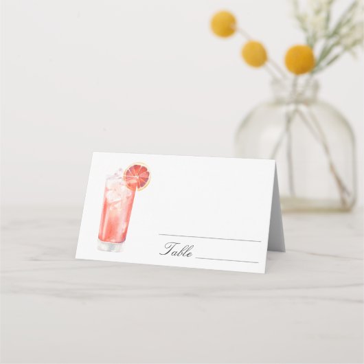 Citrus Cocktail - wedding place cards Platzkarte (Vorderseite)