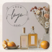 Citrus | Cocktails | Boho Blume Rechteckiger Pappuntersetzer (Vorderseite)