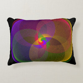Citrus Color Blend Geometric Accent Pillow Dekokissen