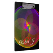 Citrus Color Blend Geometric Clipboard Klemmbrett (Rechts)