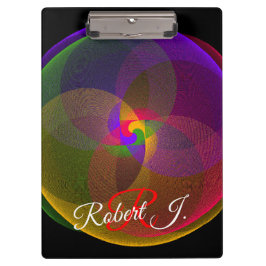 Citrus Color Blend Geometric Clipboard Klemmbrett