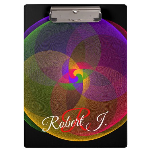 Citrus Color Blend Geometric Clipboard Klemmbrett (Vorderseite)