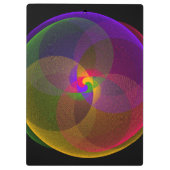 Citrus Color Blend Geometric Clipboard Klemmbrett (Rückseite)