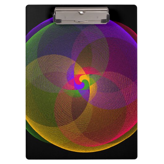 Citrus Color Blend Geometric Clipboard Klemmbrett (Vorderseite)