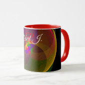 Citrus Color Blend Geometric Coffee Mug Tasse (VorderseiteRechts)