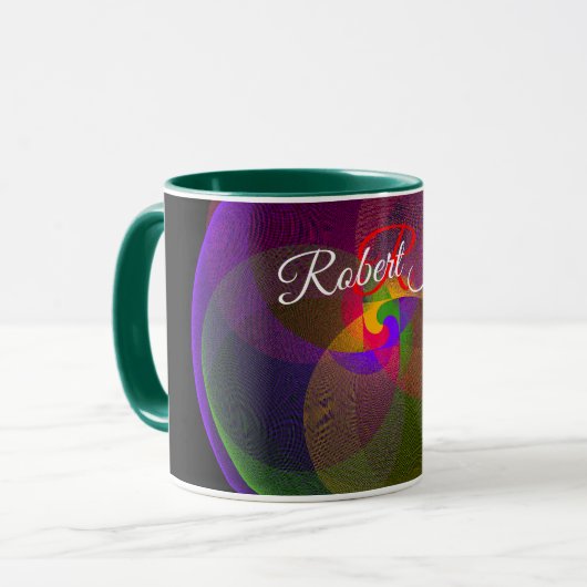 Citrus Color Blend Geometric Coffee Mug Tasse (Vorderseite Links)