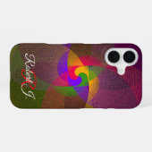 Citrus Color Blend Geometric iPhone 16 Case Hülle (Rückseite (Horizontal))