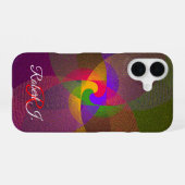 Citrus Color Blend Geometric iPhone 16 Case Hülle (Rückseite (Horizontal))