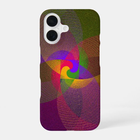 Citrus Color Blend Geometric iPhone 16 Case Hülle (Rückseite)