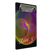 Citrus Color Blend Geometric Mini Clipboard Klemmbrett (Schrägansicht)