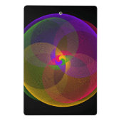 Citrus Color Blend Geometric Mini Clipboard Klemmbrett (Rückseite)