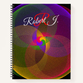 Citrus Color Blend Geometric Spiral Notebook Notizblock