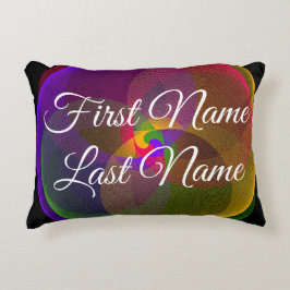 Citrus Color Geometric Blend Accent Parody Pillow Dekokissen