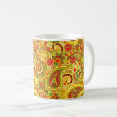 Citrus Colored Paisley Kaffeetasse (VorderseiteRechts)
