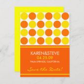 Citrus Colored Speichern Sie die Daten Ankündigungspostkarte (Vorne/Hinten)