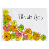 Citrus Corner Danke, Geschenktasche groß Große Geschenktüte (Rückseite)