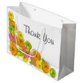 Citrus Corner Danke, Geschenktasche groß Große Geschenktüte (Vorderseite Schrägansicht)