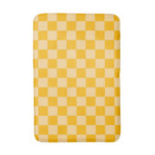 Citrus cream checkered board pattern badematte (Vorderseite Vertikal)