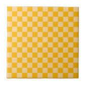Citrus cream checkered board pattern fliese (Vorderseite)