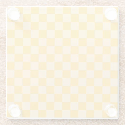 Citrus cream checkered board pattern glasuntersetzer (Rückseite)
