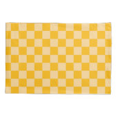 Citrus cream checkered board pattern kissenbezug (Rückseite-Links)