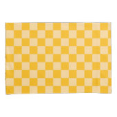 Citrus cream checkered board pattern kissenbezug (Vorderseite-Rechts)