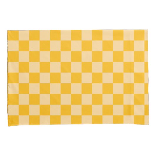 Citrus cream checkered board pattern kissenbezug (Vorderseite-Rechts)