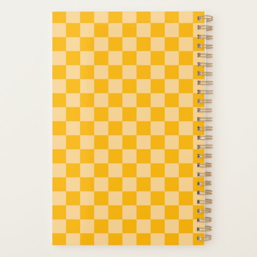 Citrus cream checkered board pattern planer (Rückseite)