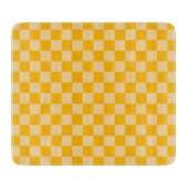 Citrus cream checkered board pattern schneidebrett (Vorderseite)