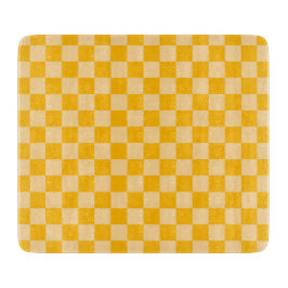 Citrus cream checkered board pattern schneidebrett