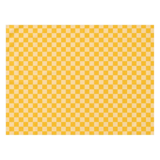 Citrus cream checkered board pattern tischdecke (Vorderseite (Horizontal))