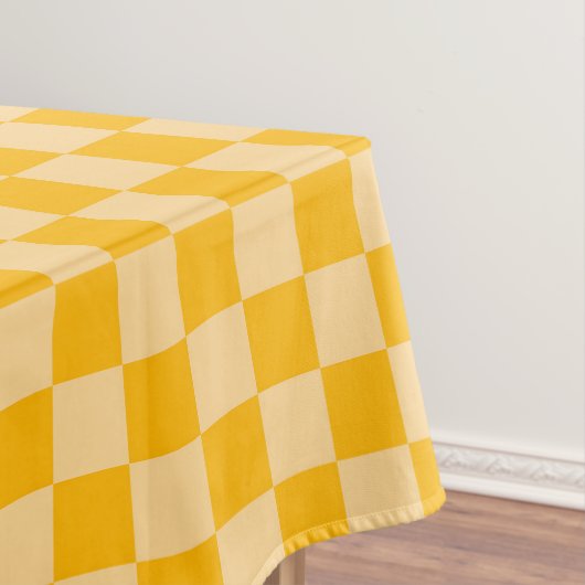 Citrus cream checkered board pattern tischdecke (Beispiel)