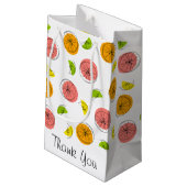 Citrus Danke, Geschenktasche klein Kleine Geschenktüte (Rückseite Schrägansicht)