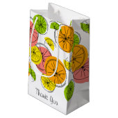 Citrus Danke, Geschenktasche klein Kleine Geschenktüte (Rückseite Schrägansicht)