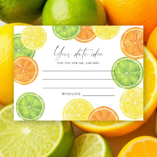 Citrus - Date Night Ideen \ Date Jar Begleitkarte