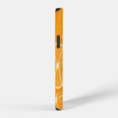 Citrus Delight: Orangefarbenes Muster iPhone Hülle (Rechte Seite)