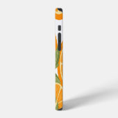 Citrus Delight: Orangefarbenes Muster iPhone Hülle (Linke Seite)