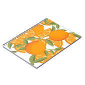 Citrus Delight: Orangefarbenes Muster Notizblock (Linke Seite)