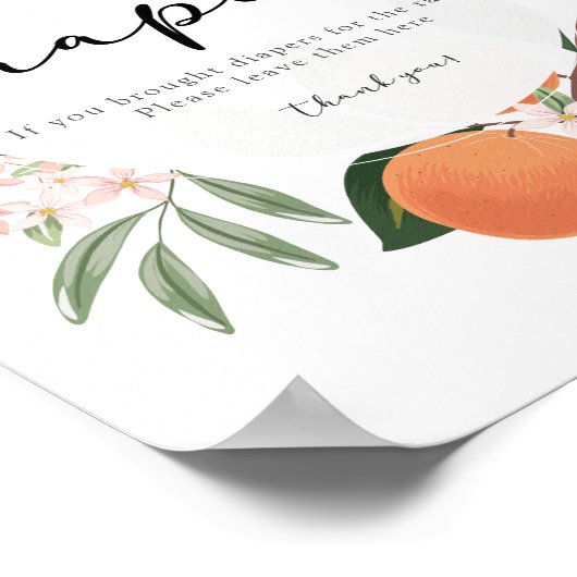Citrus Diapers-Zeichen Poster (Ecke)