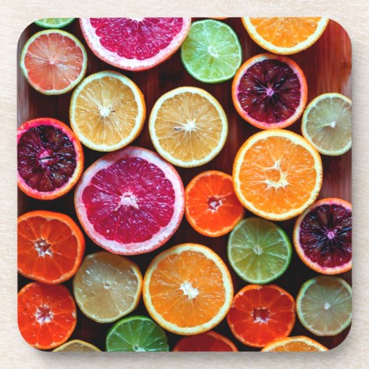 Citrus Dream Lemon Limon Orange Frucht Getränkeuntersetzer (Vorderseite)