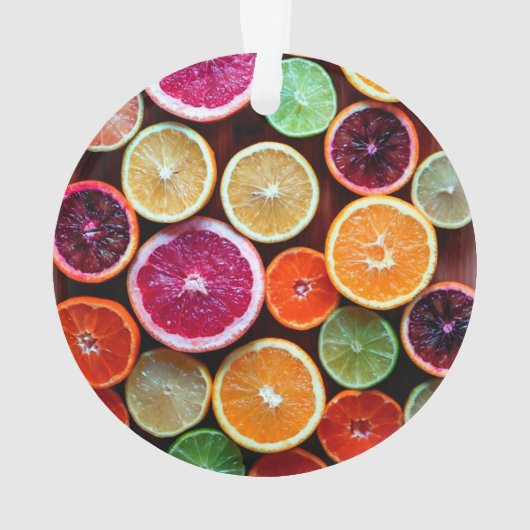 Citrus Dream Lemon Limon Orange Frucht Ornament (Rückseite)