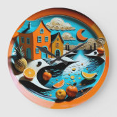 Citrus Dreamscape Große Wanduhr (Vorderseite)