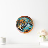 Citrus Dreamscape Runde Wanduhr (Zuhause)