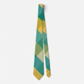 Citrus Drehung Kariert Necktie Krawatte (Vorderseite)