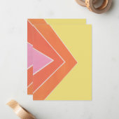 Citrus Dreiecke Mitteilungskarte (Vorderseite/Rückseite Beispiel)