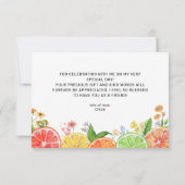 Citrus Eine kleine Süsse Kinderdusche Dankeskarte (Rückseite)