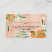 Citrus Eine kleine Süsse Wasserfarben Windelwanne  Begleitkarte (Rückseite)