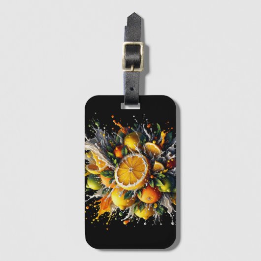 Citrus Explosion Gepäckanhänger (Vorderseite Vertikal)