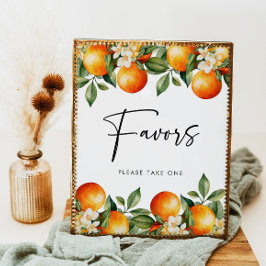 Citrus Favor Sign Orange Gastgeschenke Süsse Dusch Poster