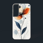 Citrus Fern Samsung Galaxy Hülle<br><div class="desc">Feine orangefarbene und grüne Blumenelemente tanzen in einer erfrischenden Zitruspalette.</div>